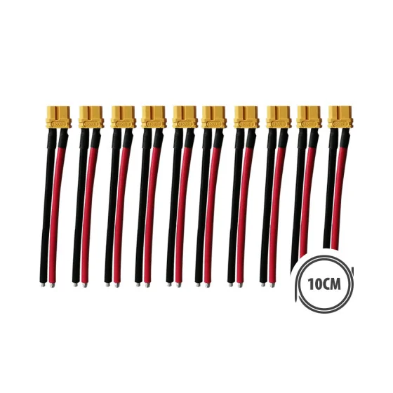 Prises XT60 Femelle avec Cable 10cm X10 pcs pour trottinette électrique - wattiz
