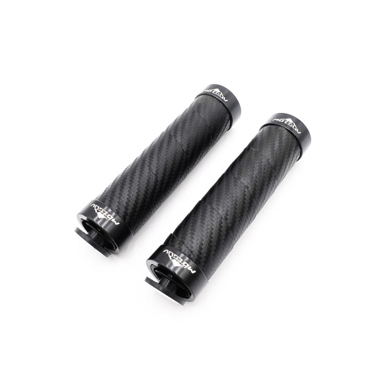 Poignées style carbone noires