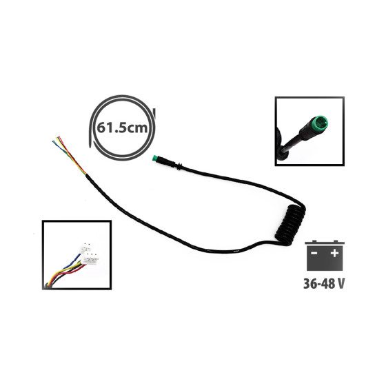Cable data connecteur etanche Etwow 36/48V pour trottinette électrique - wattiz
