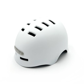 Casque trottinette blanc avec LED pour trottinette électrique - wattiz