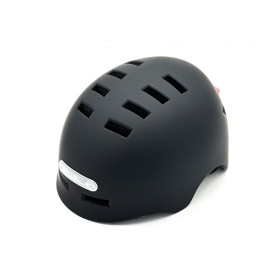 Black scooter helmet with LED