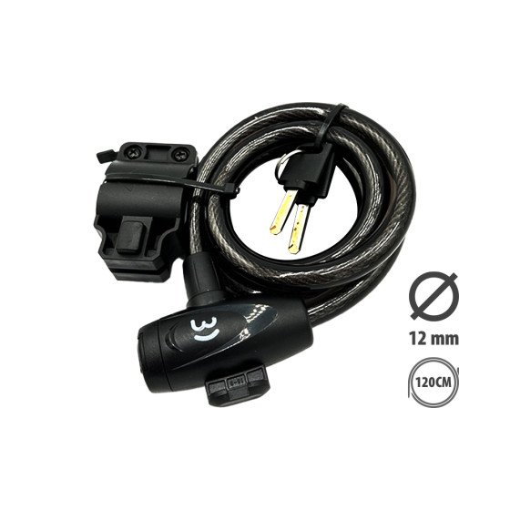 Antivol a clés + support pour trottinette électrique - wattiz