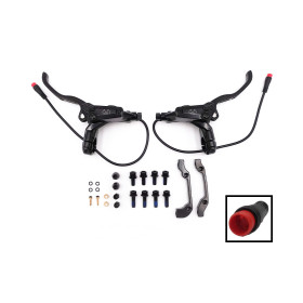 Kit Freins Hydrauliques 4 Pistons Connecteur Etanche (Gauche+Droite) pour trottinette électrique - wattiz