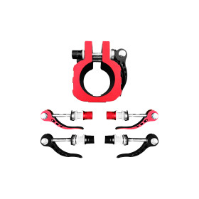 Reinforced clamp ring for Zero Dualtron fork tightening - red color