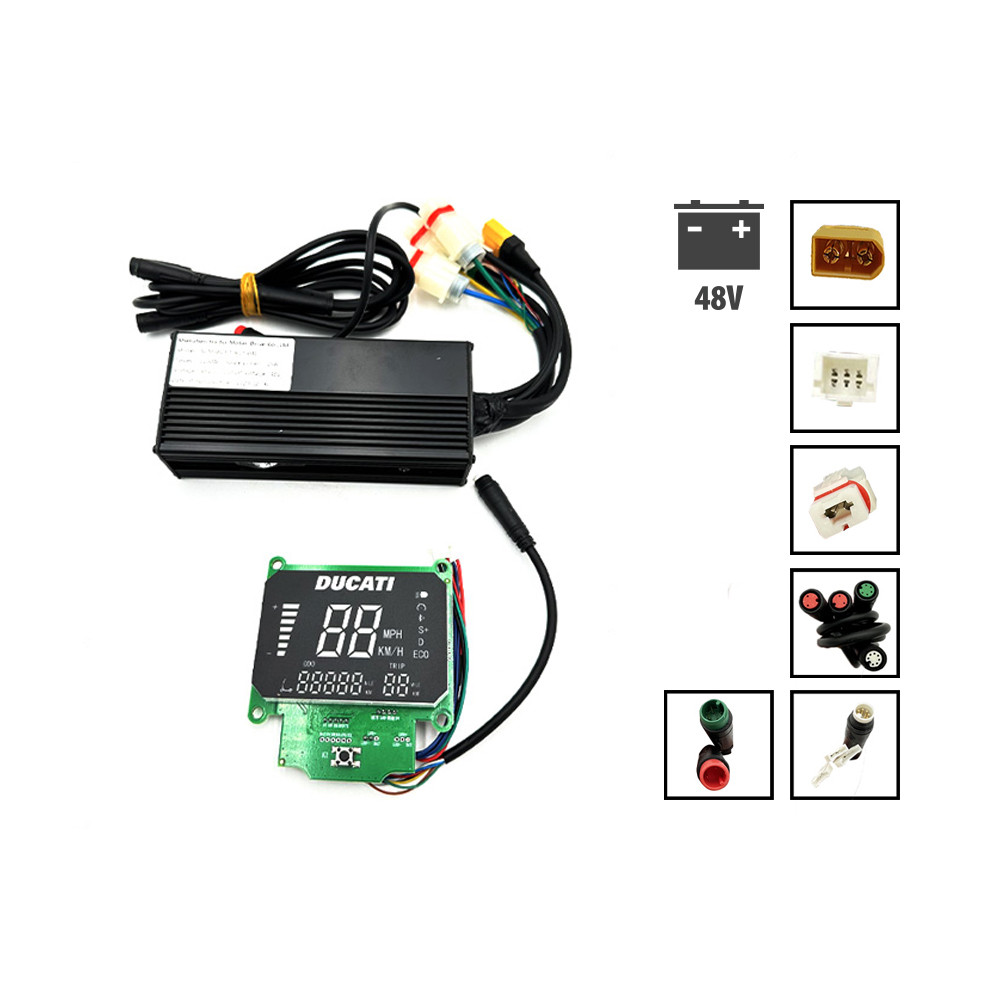 Display and control unit kit Ducati 48V Scrambler E-Cross plug XT90