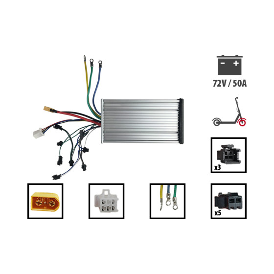 Controleur bimoteurs Damao 72v 50A pour trottinette électrique - wattiz