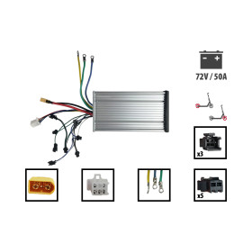 Controleur bimoteurs Damao 72v 50A pour trottinette électrique - wattiz