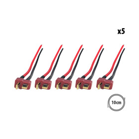 Enchufe en T tipo macho x5 uds