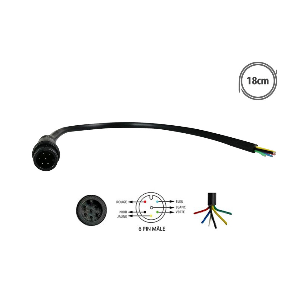 6-pin waterproof male connector