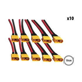 Sockets Xt60 Male cable 10cm X 10pcs