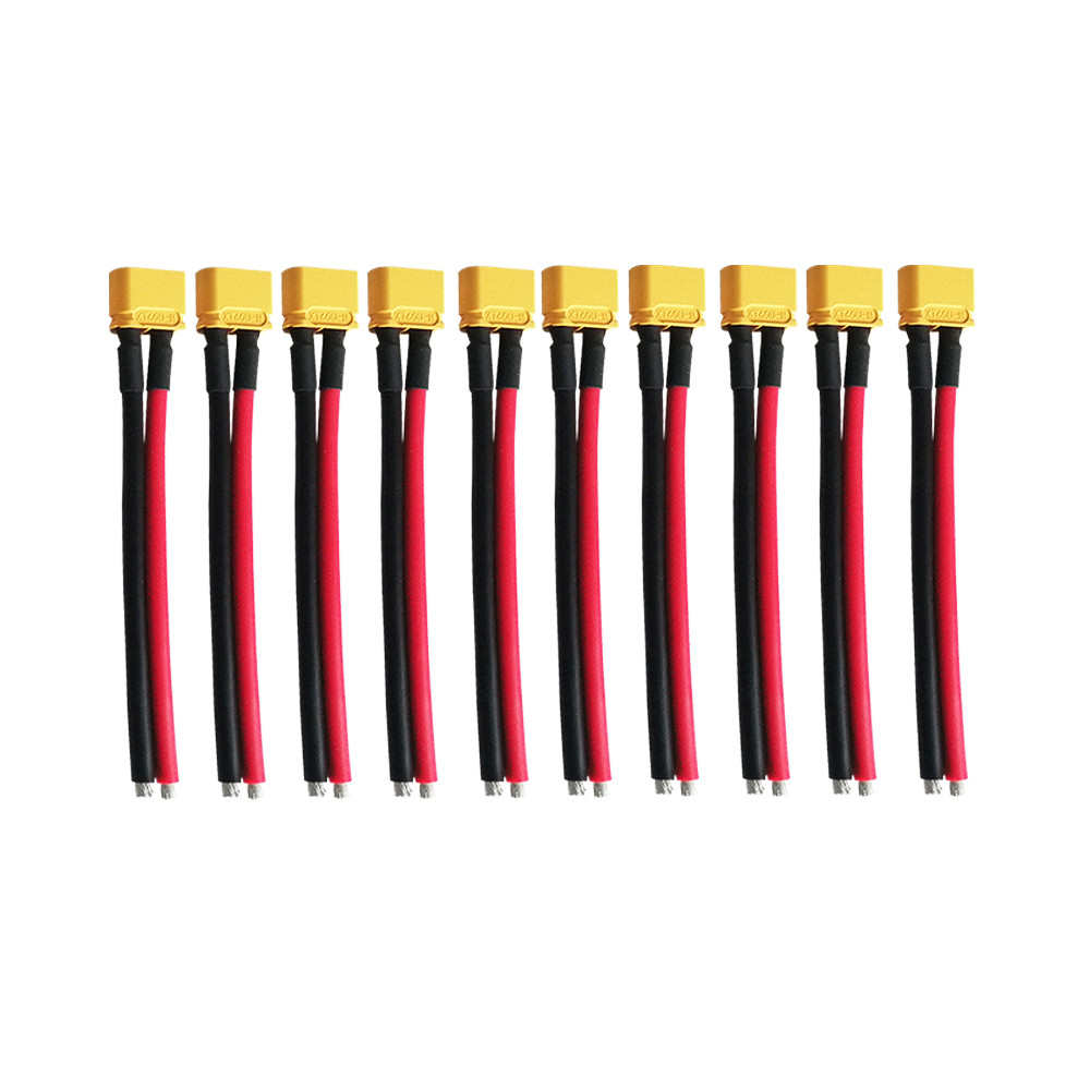 Tomas XT60 macho cable 10 cm x10 uds
