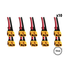 Conectores XT60 con cable de 10cm X 10 unidades