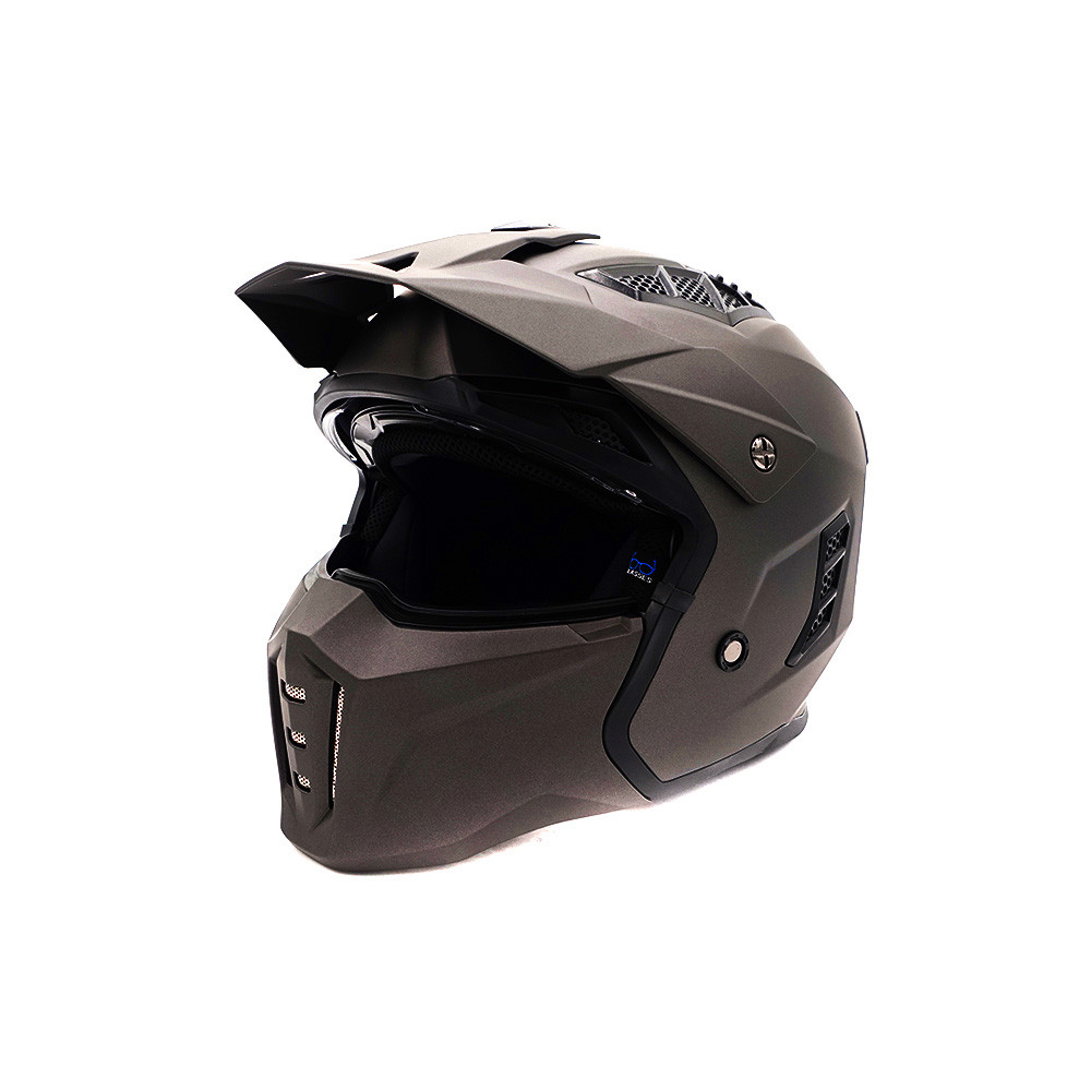 Matte bronze street helmet (size S to XL)