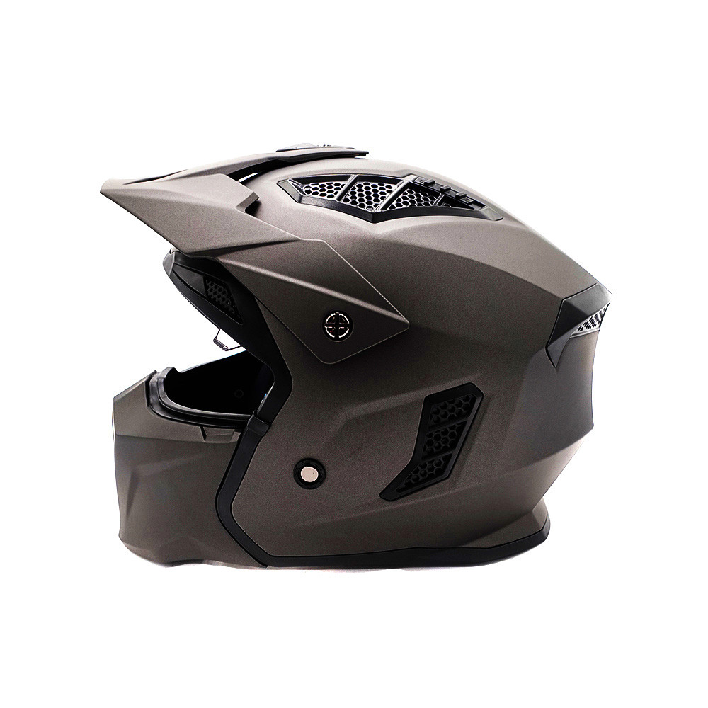 Matte bronze street helmet (size S to XL)