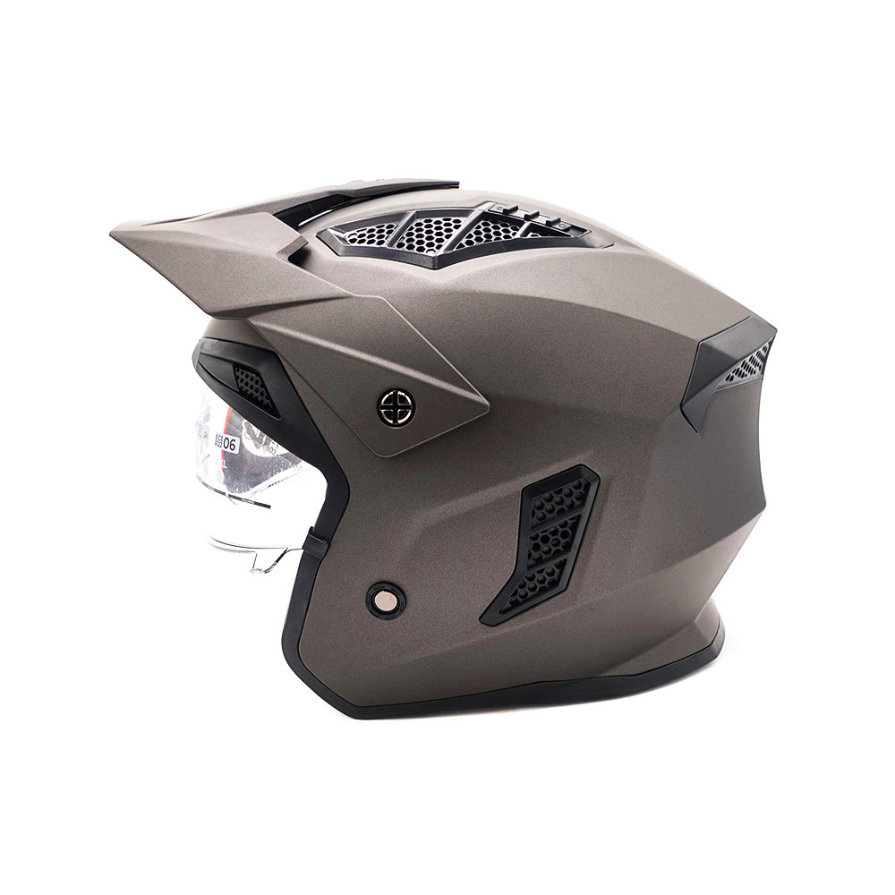 Matte bronze street helmet (size S to XL)