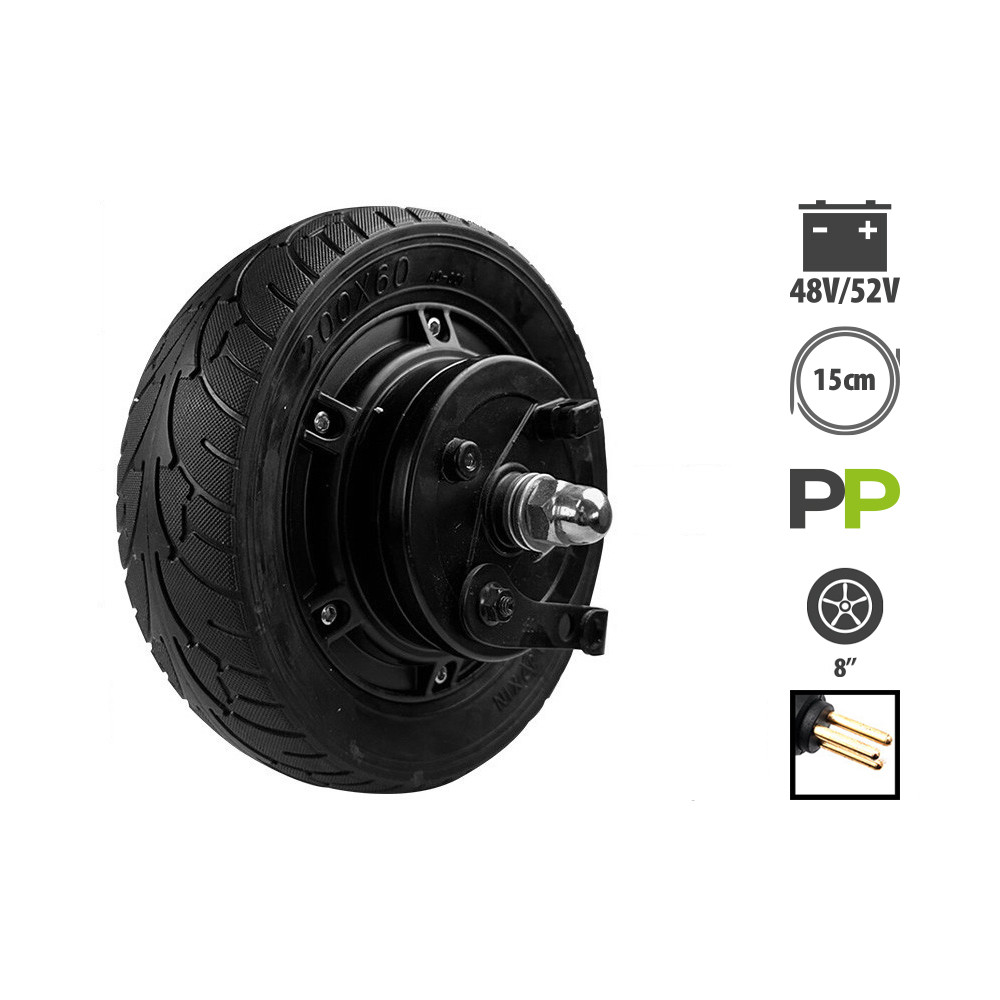 Z8 motor with compatible solid tire for 48V and 52V