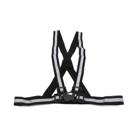 Warning waistcoat with reflective strips - black for electric scooters - Wattiz