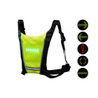 Gilet signaletique LED avec telecommande couleur jaune pour trottinette électrique - Wattiz