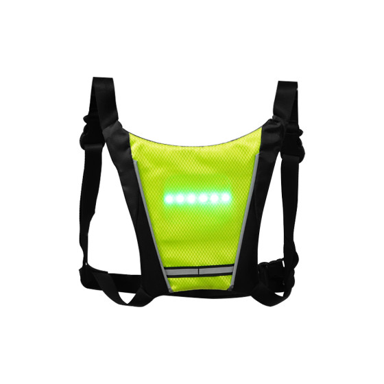 Gilet signaletique LED avec telecommande couleur jaune pour trottinette électrique - Wattiz
