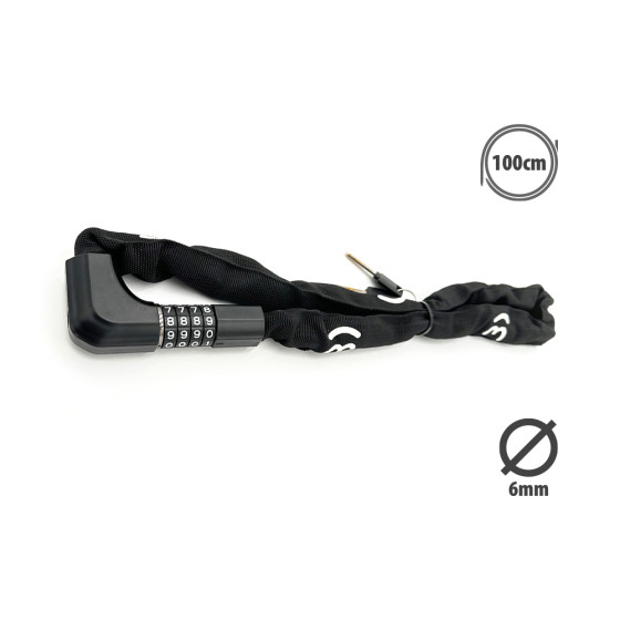 Antivol chaine à code + clés pour trottinette électrique - wattiz