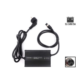 Chargeur rapide 52V-58V  5A prise GX16 pour trottinette électrique - wattiz
