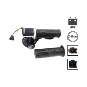 Mangos aceleradores para bicicleta sin pedales con llave y pantalla LED 48V