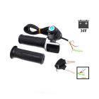 Poignées d'accélérateur Draisienne à clef avec écran LED 36V pour trottinette électrique - wattiz