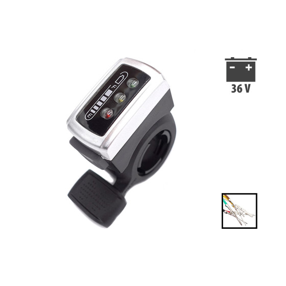 Gachette Accelerateur indicateur Batterie 36V pour trottinette électrique - wattiz