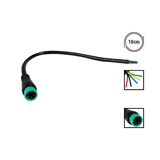 Connecteur étanche 5 pins Male pour trottinette électrique - wattiz