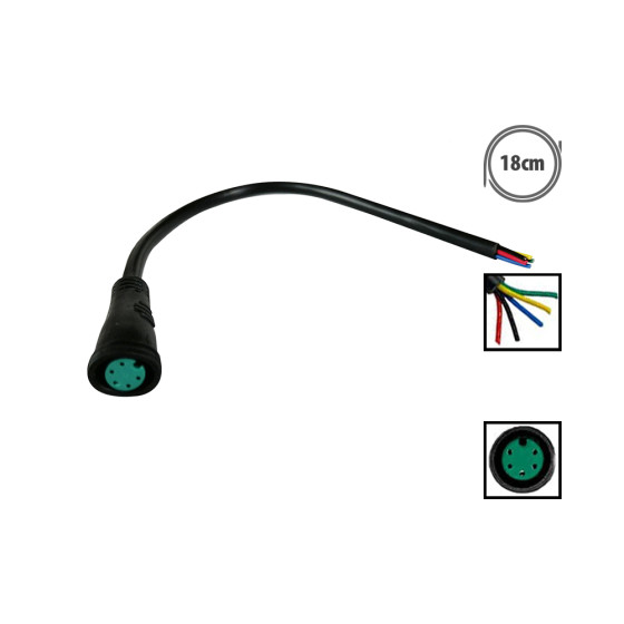 Connecteur étanche 5 pins femelle pour trottinette électrique - wattiz