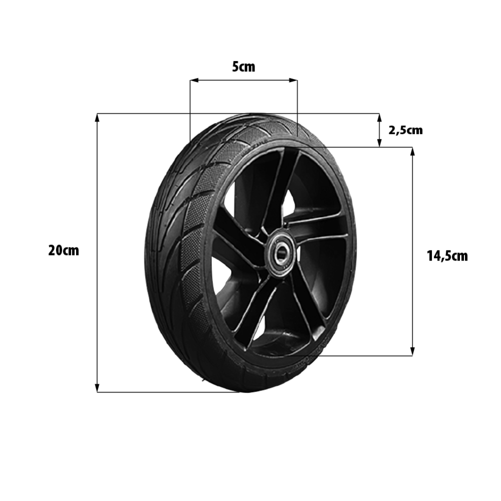 Complete rear wheel Ninebot Es 1/2/3/4
