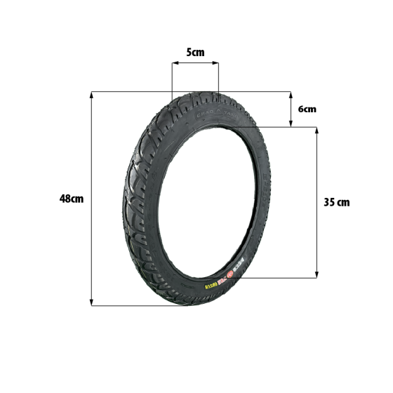 Pneu gyroroue 18x2.50 Chaoyang pour trottinette électrique - wattiz