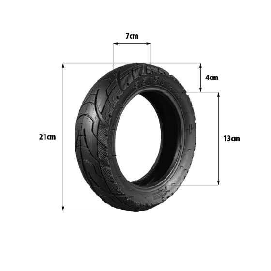 Pneu 8.5x3.0 route Vsett 8 & 9 renforcé  pour trottinette électrique - wattiz