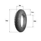 Pneu 20x4 fat bike pour trottinette électrique - wattiz