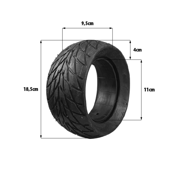 Pneu plein 200x90 Hero S8 pour trottinette électrique - wattiz
