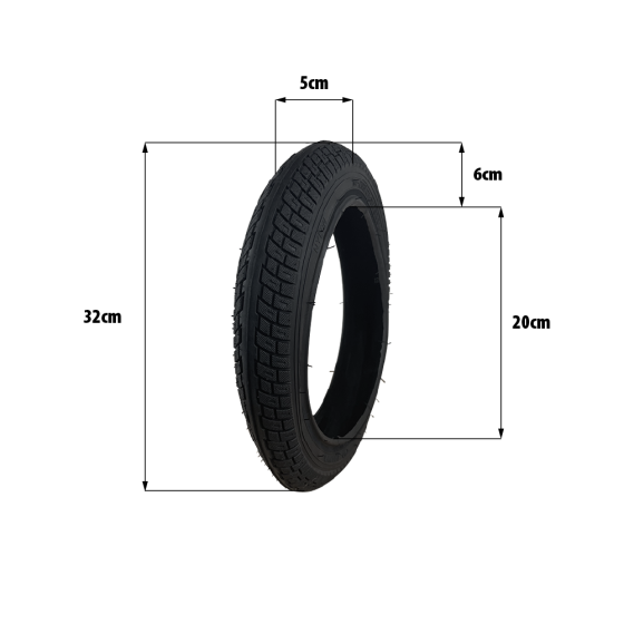 Pneu draisienne 12,5 x 1,75 2 1/4 pour trottinette électrique - wattiz