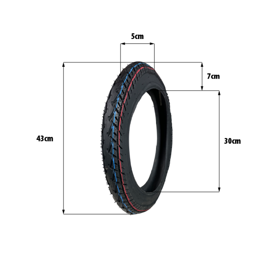 Pneu gyroroue 16x2.50 pour trottinette électrique - wattiz