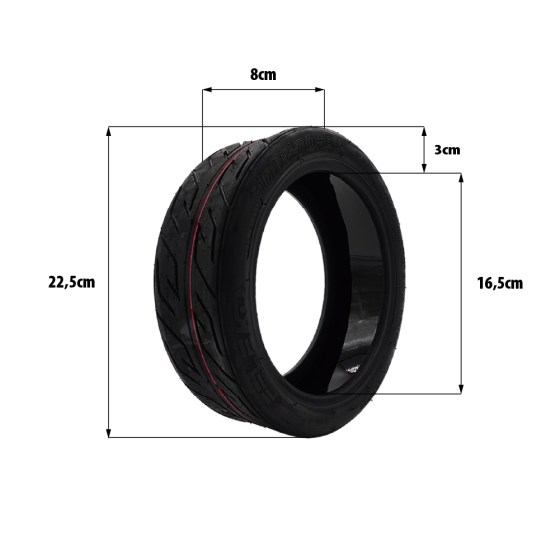 Pneu 10x2.70-6.5 Speedway 5 avec GEL anticrevaison pour trottinette électrique - wattiz
