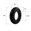 Neumático macizo 10x2.50 - 36mm offroad Kugoo M4 M4 Pro