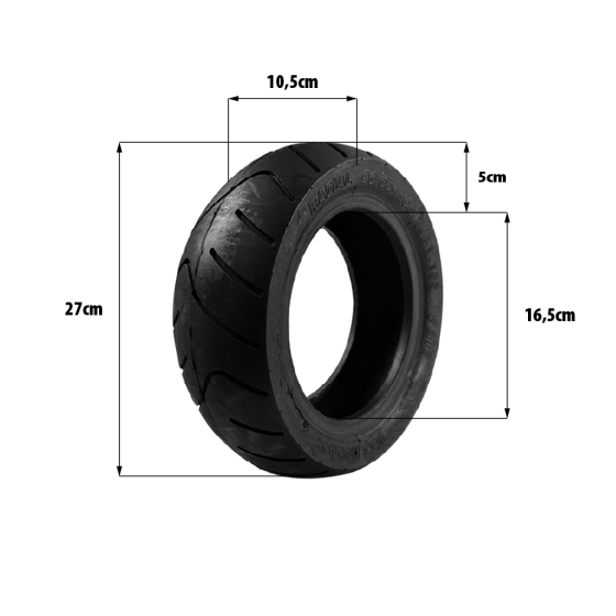Pneu 90/65-6.5 Vee Rubber pour trottinette électrique wattiz + Chambre à air pour trottinette électrique - wattiz