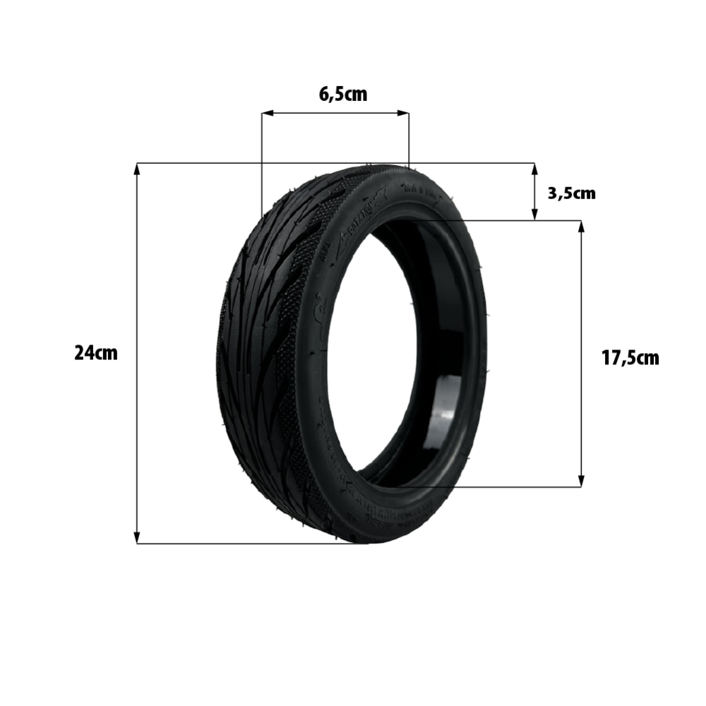 Reifen 60/65-6.9 mit Gel Ninebot G2 Hinterrad