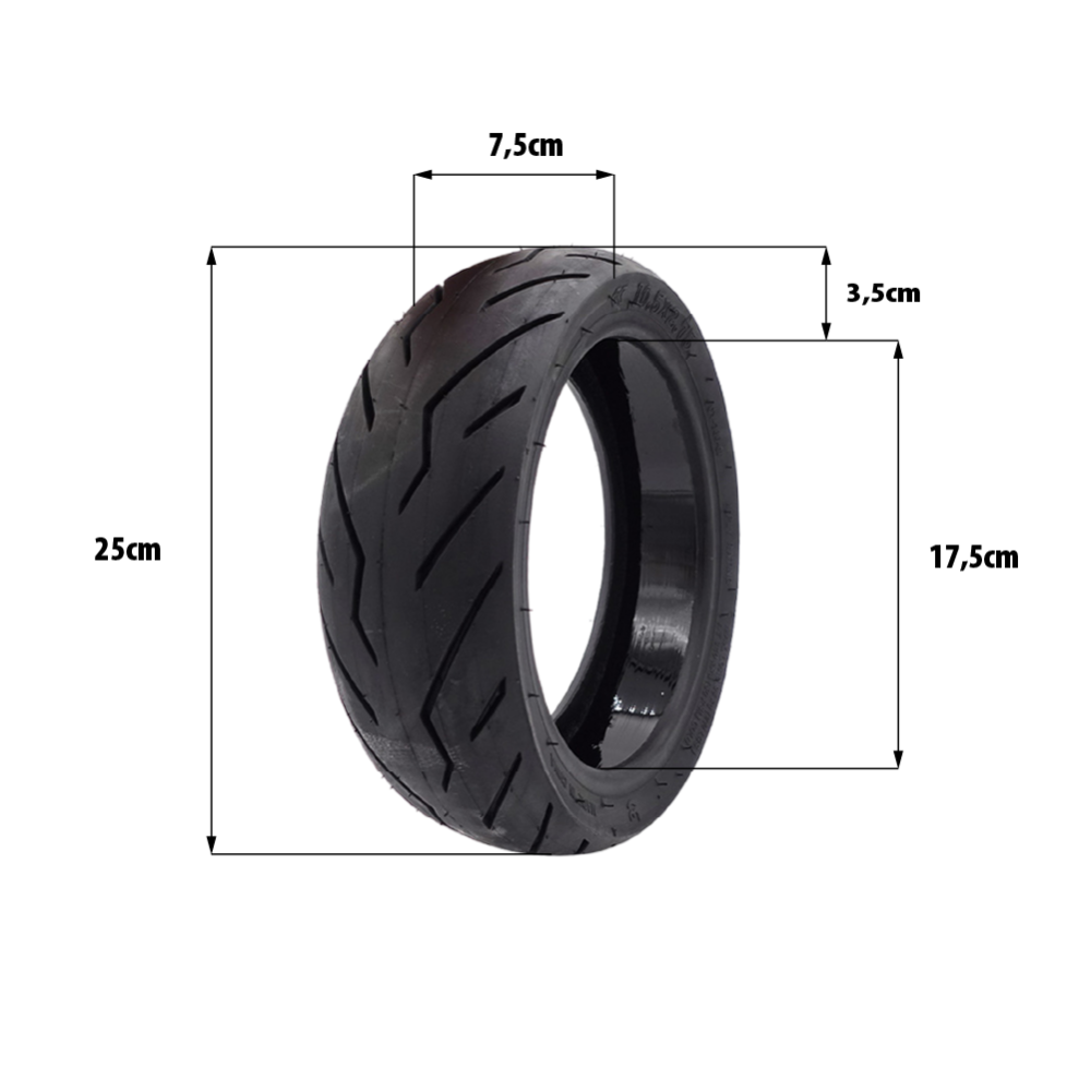 10.5x2.75 tubeless road tyre with puncture-proof gel Ninebot P65 P100