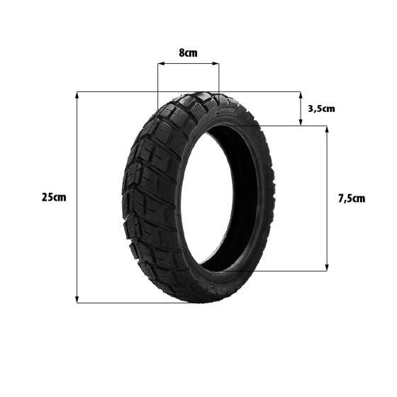 Pneu Offroad 10.5x2.75 Renforcé Ninebot P65 et P100 pour trottinette électrique - wattiz