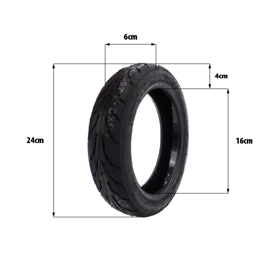 Pneu 10x2.125-6.5 Ninebot F Tubeless avec Gel Anti Crevaison pour trottinette électrique - wattiz