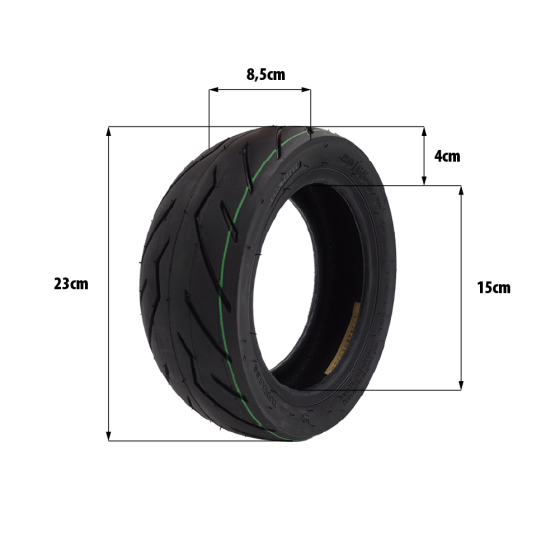 Pneu route 80/65-6 renforcé tubeless pour trottinette électrique - Wattiz