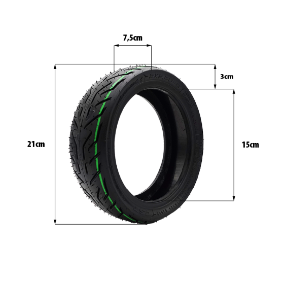 Pneu tubeless 9x2.50-6 CST + gel anti crevaison pour trottinette électrique - Wattiz
