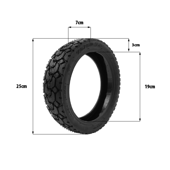Pneu 70/60-7,5 Ninebot ZT3 Pro + gel anticrevaison pour trottinette électrique - Wattiz