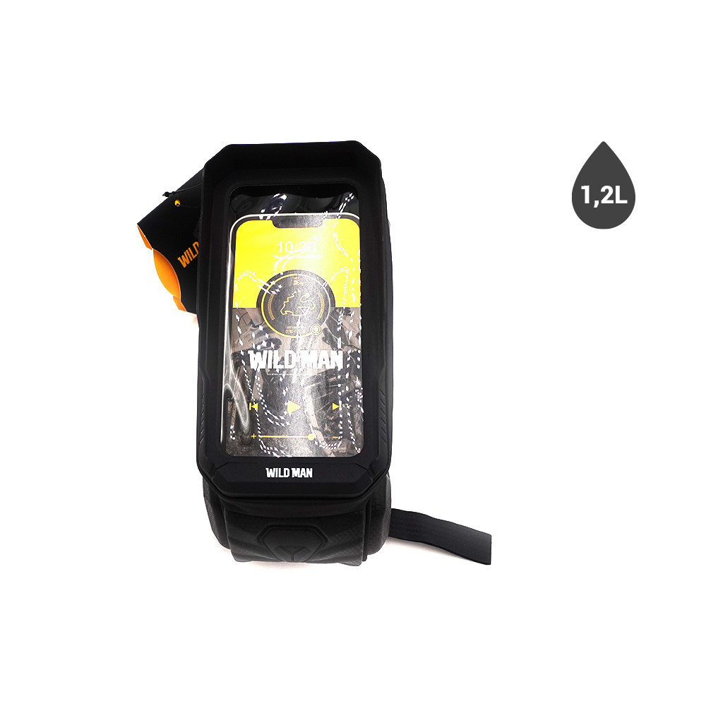 1.2L Bolsa para bicicleta Wildman y soporte para teléfono