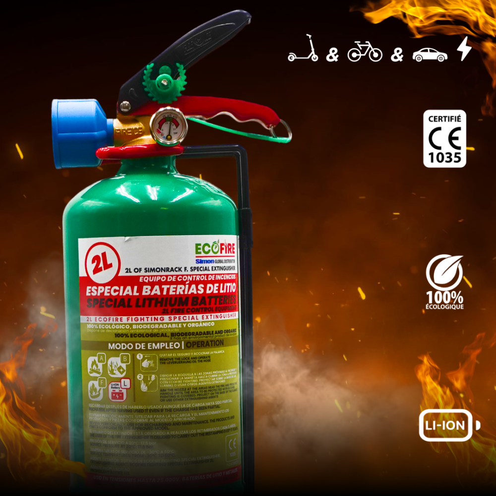 Feuerlöscher Lithium-Batterien 2Kg