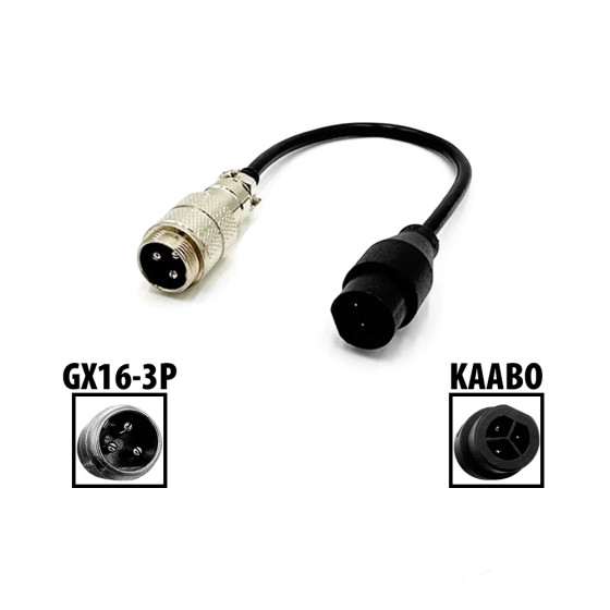 Adaptateur GX16 3P vers Kaabo pour trottinette électrique - Wattiz